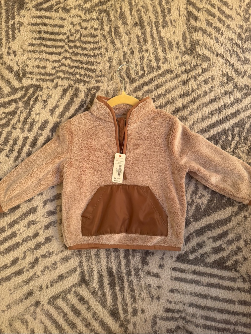Gymboree Kids Cozy Fleece Pullover with Brown Pocket